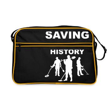 Saving German History Sondeln und Schatzsuche - Retro Tasche - Schwarz/Gold - Vorne