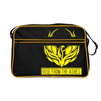 Renaître des cendres Phoenix Phoenix flammes d'animaux - Sac Retro - noir/or - Devant