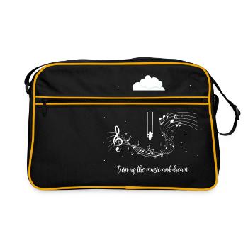Augmente la musique et le rêve - Sac Retro - noir/or - Devant