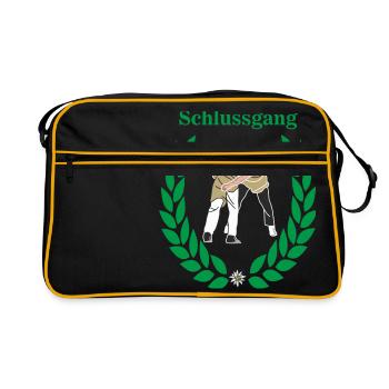 schwinger schlussgang - Retro Tasche - Schwarz/Gold - Vorne