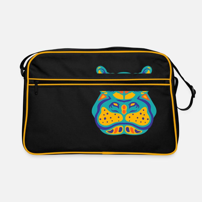 HIPPO - Sac Retro - noir/or