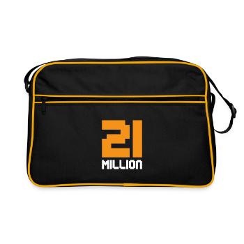 21 million Bitcoin - Retro Bag - black/gold - Front