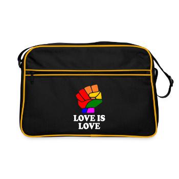 Love is love - Sac Retro - noir/or - Devant