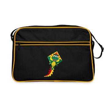 Cute Flying Kite - Retro Bag - black/gold - Front