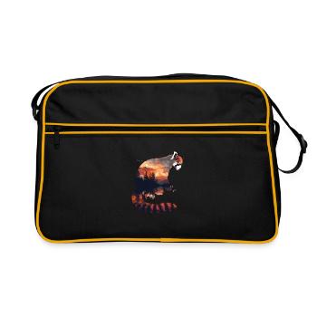 Panda roux Chat Ours Panda roux - Sac Retro - noir/or - Devant