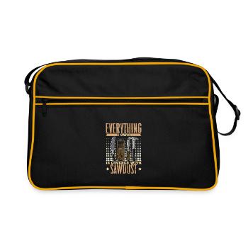 carpenter carpentry carpentry woodworker profession - Retro Bag - black/gold - Front