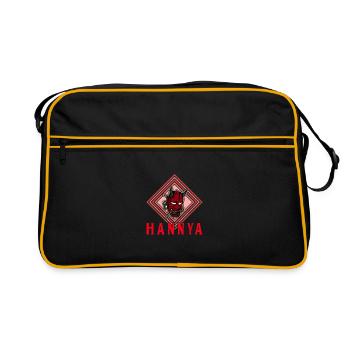 Japanese Tengu Hannya Kitsune Mask - Retro Bag - black/gold - Front