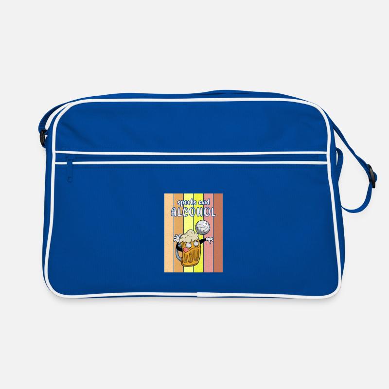 Volleyball Bier Biertrinker Volleyballtrainer Retro Tasche