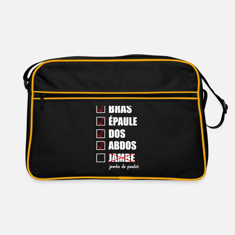 Bras épaule dos abdos jambe de poulet t-shirt Sac Retro