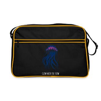 Brille avec le courant, Méduse avec des tentacules, Dire - Sac Retro - noir/or - Devant