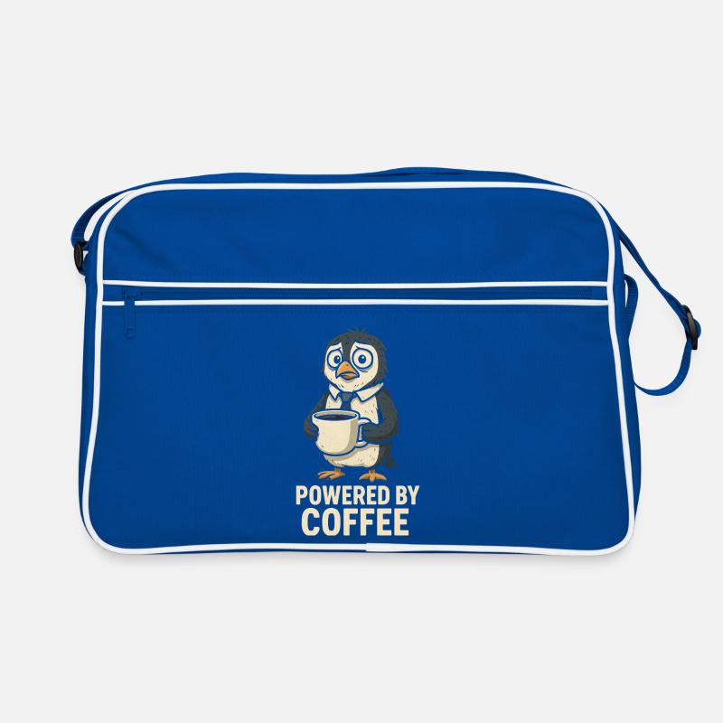 Kaffeepinguin mit Stil Retro Tasche