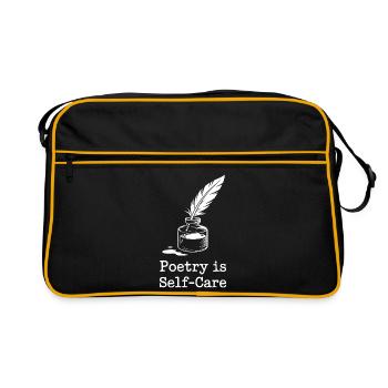 Quill & Ink Poetry Is Self-Care - Retro Bag - black/gold - Front