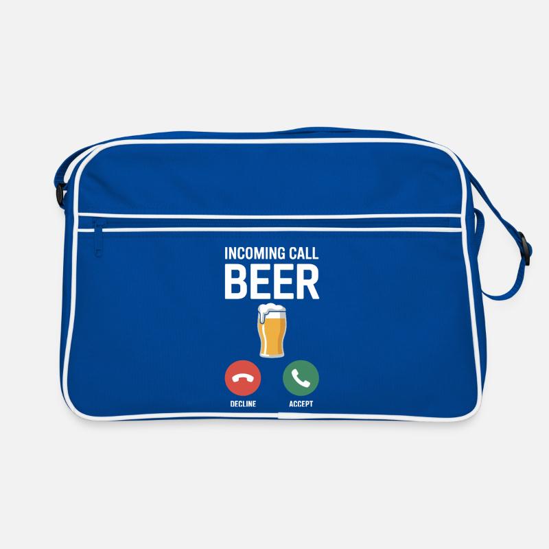 Bier Incoming Call Beer JGA Herren Männerabend Retro Bag