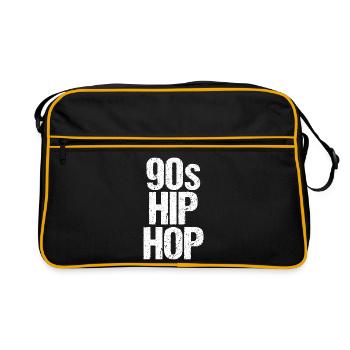 90s Hip Hop Bold Grid Graphic - Retro Bag - black/gold - Front
