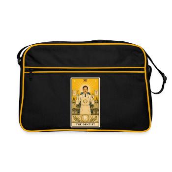Dentiste | Dentisterie Soins dentaires Tarot - Sac Retro - noir/or - Devant