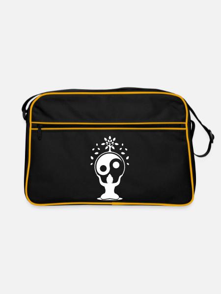 Qigong Qi Gong Tai Chi Chigong - Retro Tasche - Schwarz/Gold