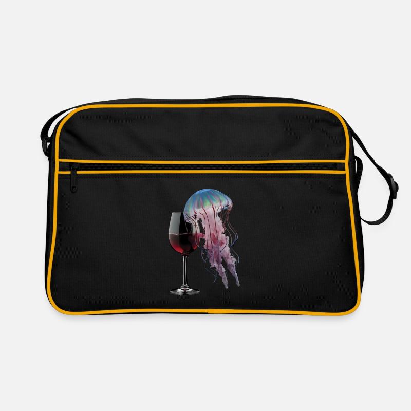 Quallen Wein Retro Tasche