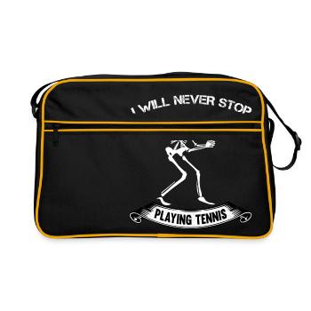 Le joueur de tennis - Sac Retro - noir/or - Devant