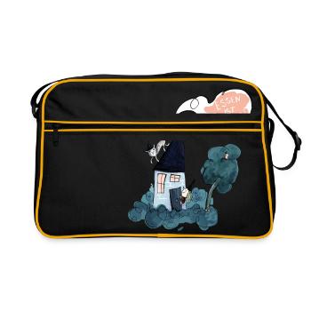 Hexenhaus - Essen ist Fertig - Retro Tasche - Schwarz/Gold - Vorne