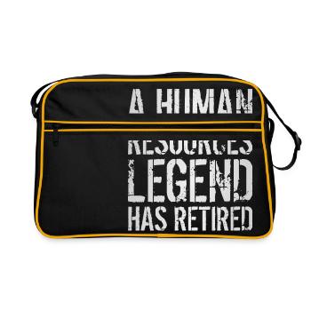 Idée de cadeau de retraite en ressources humaines rh à la retraite - Sac Retro - noir/or - Devant