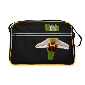 The bees orchid is an orchid plant - Retro Bag - black/gold - Front