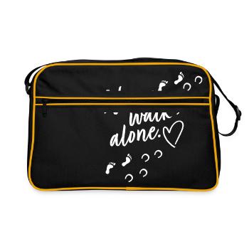 never walk alone horse - Retro Bag - black/gold - Front