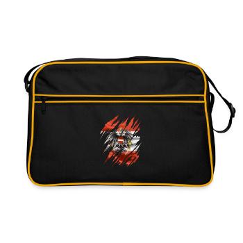 Austria Flag Austria Austrian Flag AT - Retro Bag - black/gold - Front