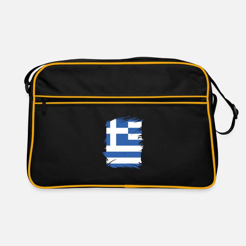 Drapeau de la Grèce Hellas Athènes Drapeau grec Sac Retro