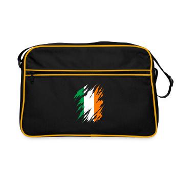 Drapeau de l’Irlande Vintage drapeau irlandais Dublin - Sac Retro - noir/or - Devant