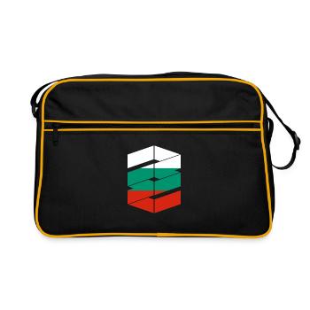 Bulgaria Flag Bulgarian Flag Golden Sands - Retro Bag - black/gold - Front