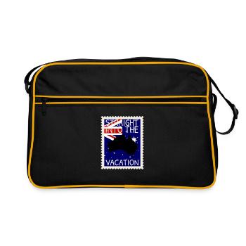 Drapeau australien sous drapeau australien - Sac Retro - noir/or - Devant