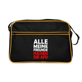Tous mes amis détestent l’AfD - Sac Retro - noir/or - Devant