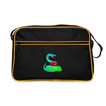 Snake E 5 - Retro Bag - black/gold - Front
