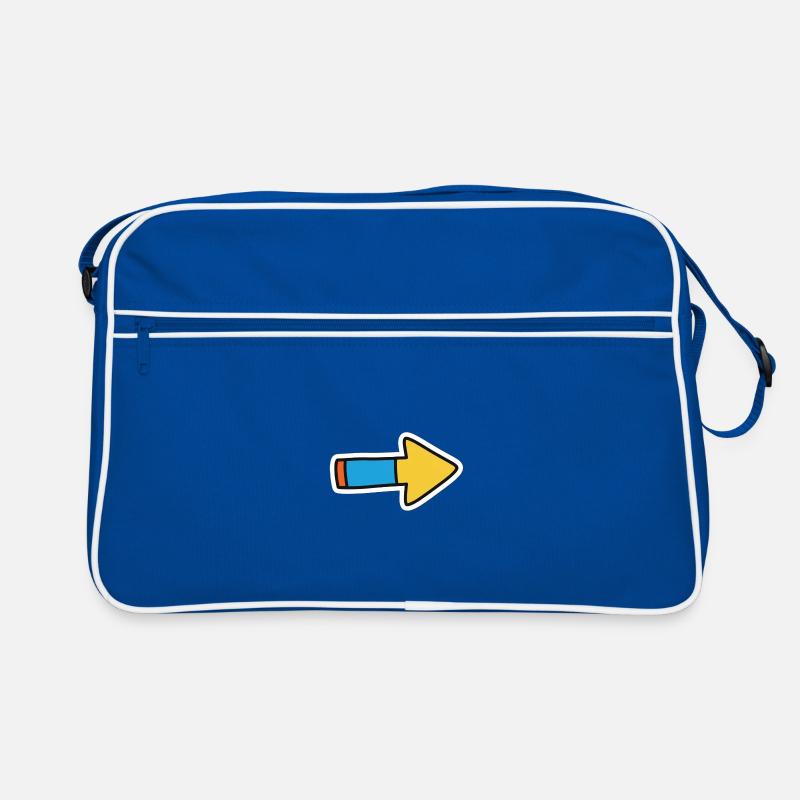 Comic Pfeil Richtung Rechts Retro Tasche