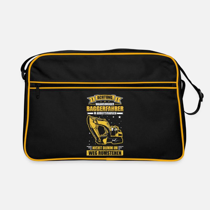 Baggerführer Baggerfahrer Geschenk Retro Tasche
