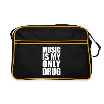 music is my only drug - Sac Retro - noir/or - Devant