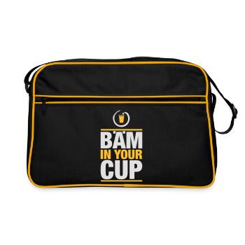 In your cup - Retro Tasche - Schwarz/Gold - Vorne