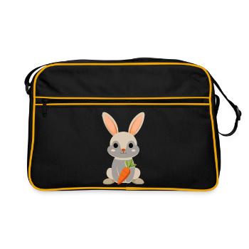 Bunny Carrot - Retro Bag - black/gold - Front