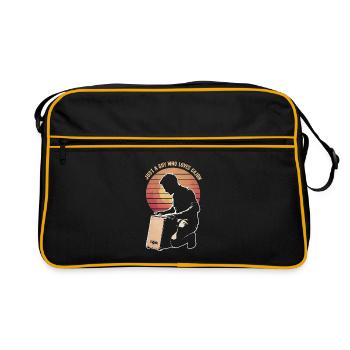 Cajon Player Gift - Retro Bag - black/gold - Front