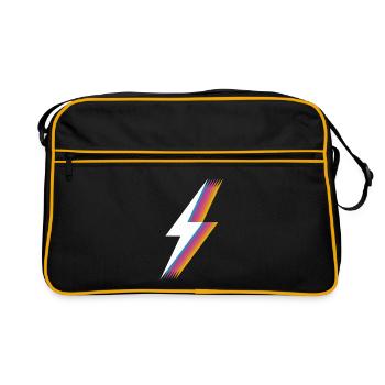 Retrocolor 80s Flash - Éclair - Sac Retro - noir/or - Devant