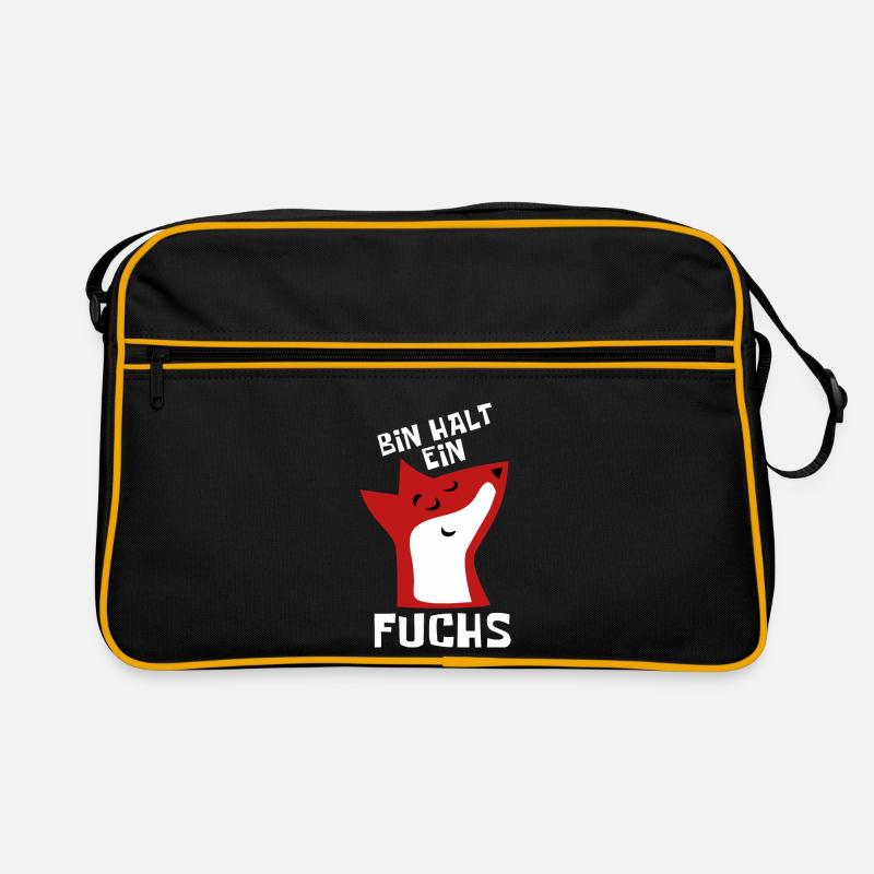 Bin halt ein Fuchs - schlau und clever Retro Tasche