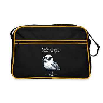 Malle's Only Once a Year Mallorca Seagull Shirt - Retro Bag - black/gold - Front