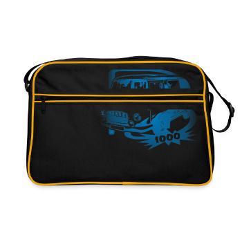Barkas B1000 Transporter - Retro Tasche - Schwarz/Gold - Vorne