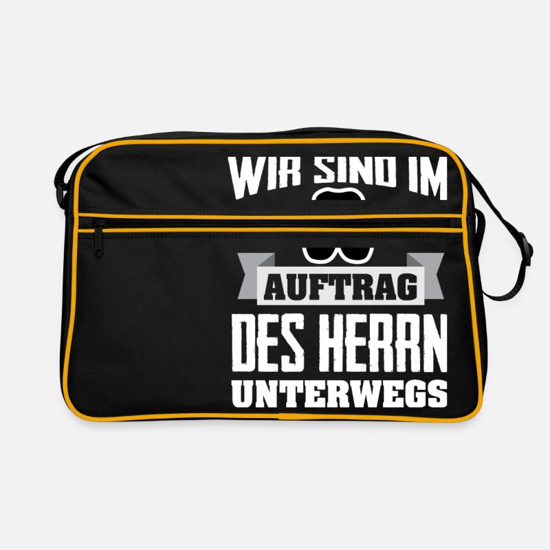 Im Auftrag des Herrn - Retro Tasche - Schwarz/Gold