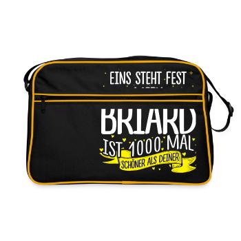 BRIARD - 1000 - Retro Tasche - Schwarz/Gold - Vorne