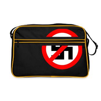 against Nazis - Retro Bag - black/gold - Front