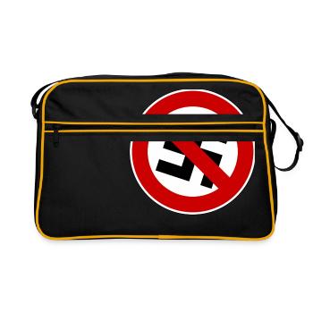 against Nazis - Retro Bag - black/gold - Front