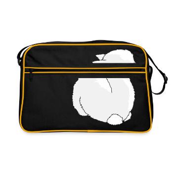 Baby-Lama - Retro Tasche - Schwarz/Gold - Vorne