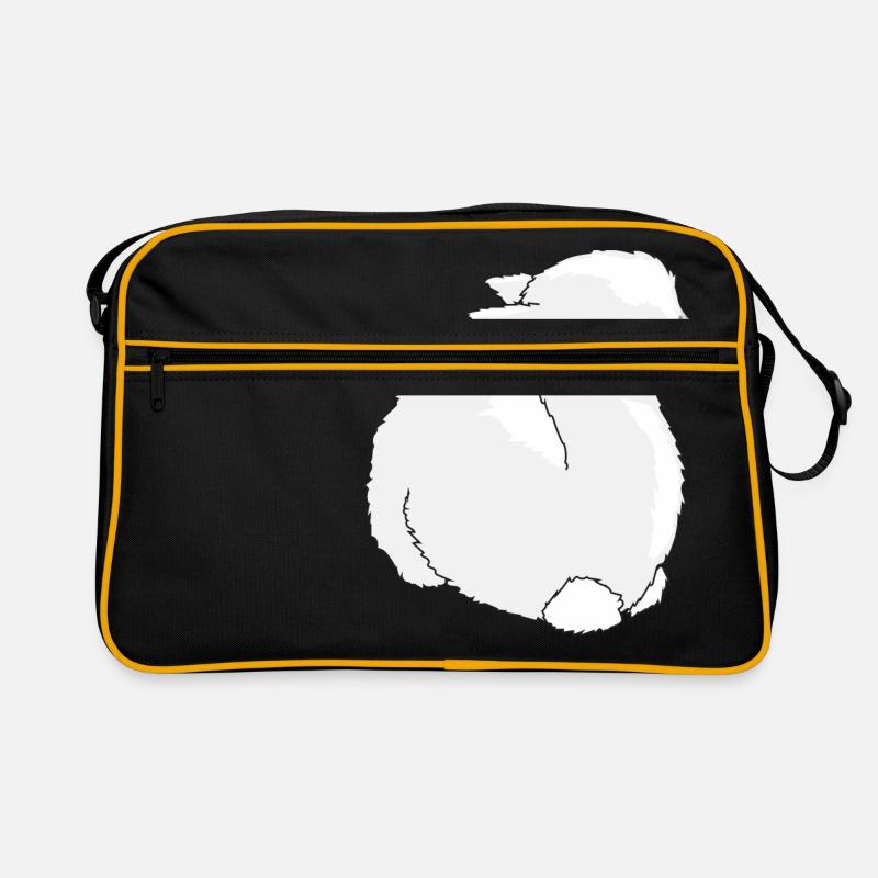 Baby-Lama - Retro Tasche - Schwarz/Gold