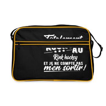 Totalement accro Rink hockey cadeau sport - Sac Retro - noir/or - Devant
